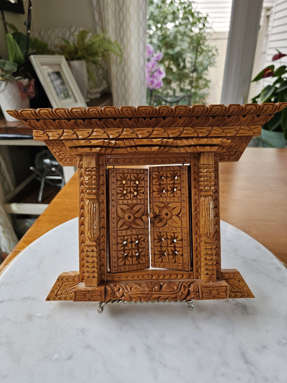 Traditional Newari / Napali Wooden Hand Carved Door Wall Hanging Decor